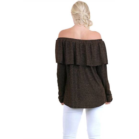 NEW UMGEE metallic ruffled tunic - plus in copper - Picture 3 of 3